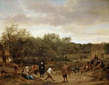 Peasants playing bowling, c. 1655