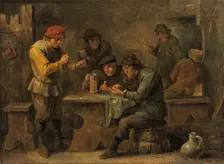 Peasants Playing Dice, 1640. Creator: David Teniers II