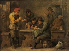 Peasants Playing Dice, 1640. Creator: David Teniers II