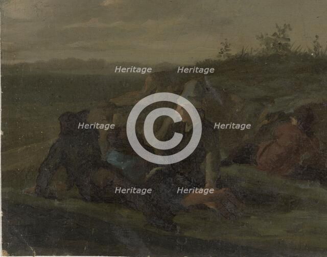 Peasants Resting in a Meadow, 1770-1825. Creator: Simon Andreas Krausz.