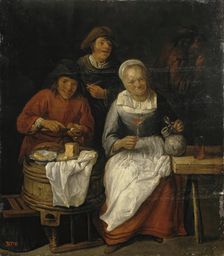 Peasants Taking a Meal, 1657. Creator: Gillis van Tilborgh the Younger