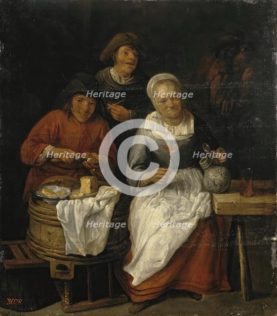 Peasants Taking a Meal, 1657. Creator: Gillis van Tilborgh the Younger.
