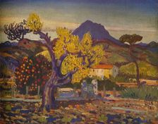 Pear Tree in Blossom 1913 (1932). Artist: Derwent Lees
