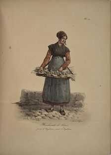 Pear seller. From the Series "Cris de Paris" (The Cries of Paris), 1815. Creator: Vernet, Carle (1758-1836)