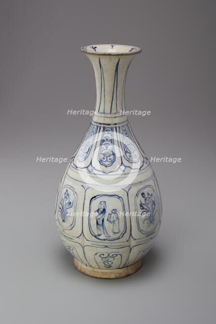Pear-Shaped (Yuhuchun) Bottle with Everted Lip, 15th century. Creator: Unknown.