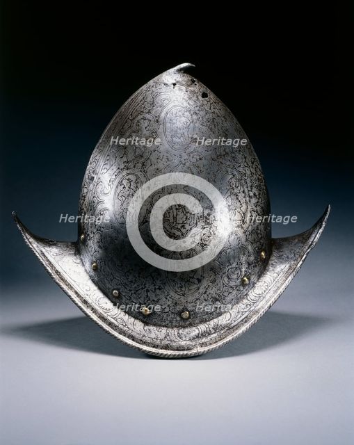 Pear Stalk Cabasset, 1580-1600. Creator: Unknown.