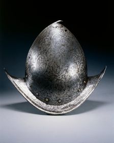 Pear Stalk Cabasset, 1580-1600. Creator: Unknown