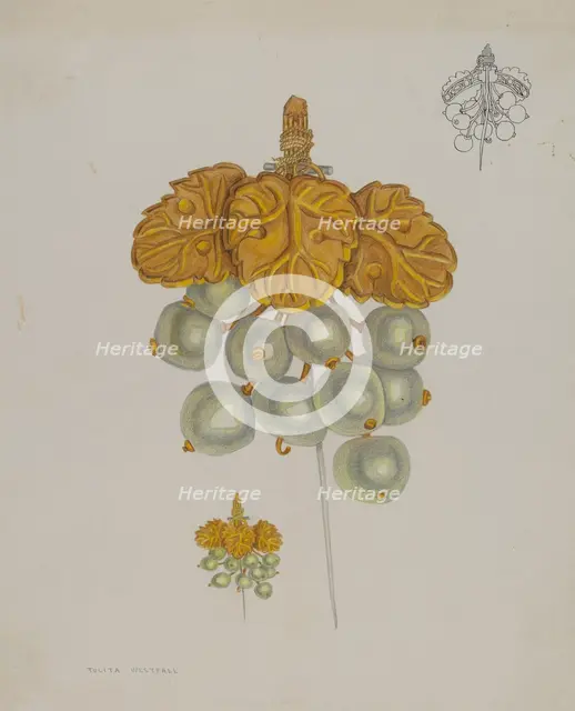 Pearl Pin, 1935/1942. Creator: Tulita Westfall.