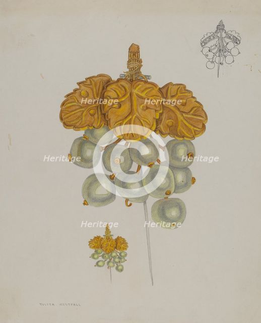 Pearl Pin, 1935/1942. Creator: Tulita Westfall.