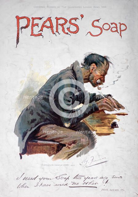 Pears soap advert, 1894. Artist: Unknown