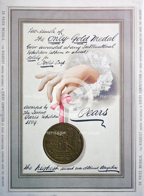 Pears soap advert, 1895. Artist: Unknown