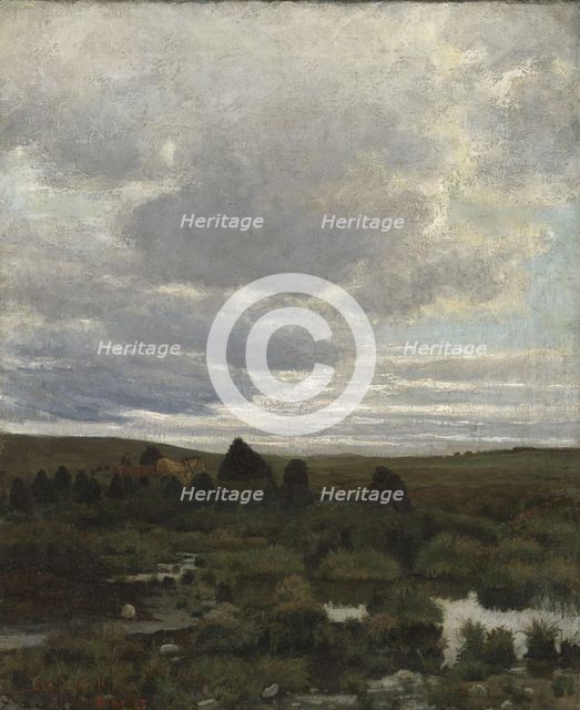 Peat Bog at Jaeren, 1882. Creator: Kitty Lange Kielland.