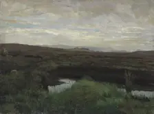 Peat Bog on Jaeren, 1882. Creator: Kitty Lange Kielland