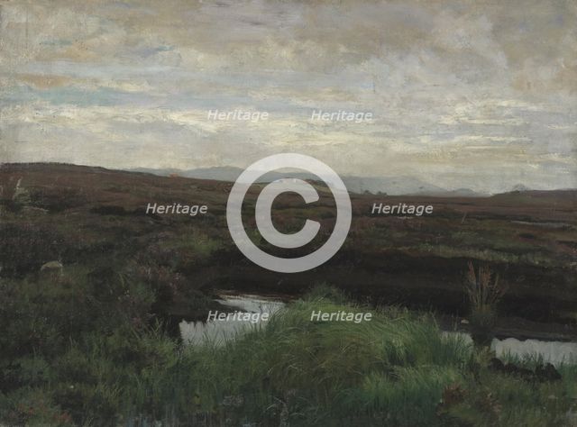 Peat Bog on Jaeren, 1882. Creator: Kitty Lange Kielland.