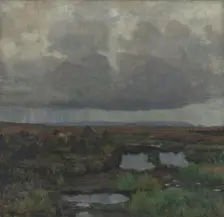 Peat Bog on Jaeren, 1900. Creator: Kitty Lange Kielland