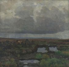 Peat Bog on Jaeren, 1900. Creator: Kitty Lange Kielland