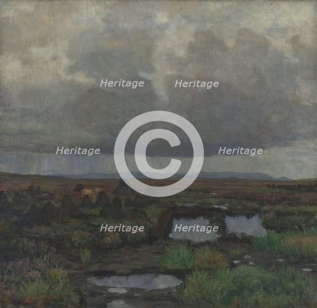 Peat Bog on Jaeren, 1900. Creator: Kitty Lange Kielland.