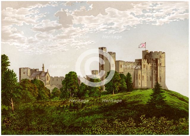 Peckforton Castle, Cheshire, home of Baron Tollemache, c1880. Artist: Unknown