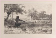 Pêche au Vif, 1864. Creator: Charles Emile Jacque