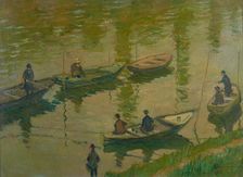 Pêcheurs sur la Seine à Poissy (Fishermen on the Seine at Poissy), 1882. Creator: Monet, Claude (1840-1926)