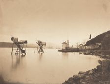 Pecheries at Kiretch-Bournou (Bosphore, Europe) (Fisheries at Kiretch-Bournou..., 1854. Creator: Ernest de Caranza