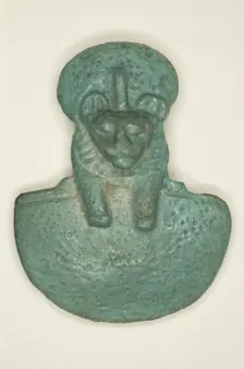 Pectoral Amulet of the Goddess Bastet, Egypt, Third Intermediate Period, Dynasty 21-25 (1070-656 BCE Creator: Unknown