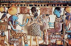 Pectoral jewel from the tomb of Tutankhamun, Ancient Egyptian, c1325 BC. Artist: Unknown