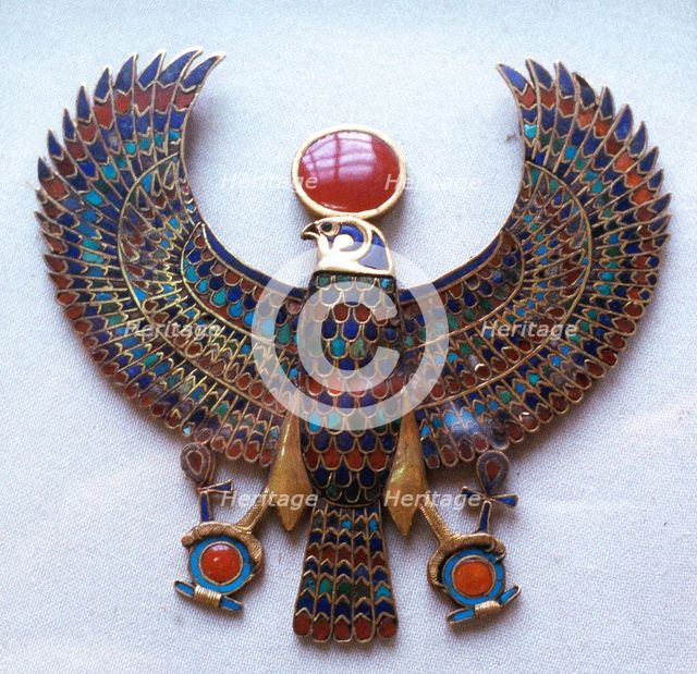 Pectoral jewel from the treasure of Tutankhamun, Ancient Egyptian, c1325 BC. Artist: Unknown