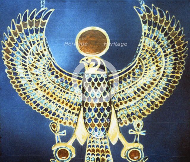 Pectoral showing the god Horus, Ancient Egyptian, 18th Dynasty, c1325 BC. Artist: Unknown