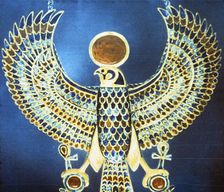 Pectoral showing the god Horus, Ancient Egyptian, 18th Dynasty, c1325 BC
