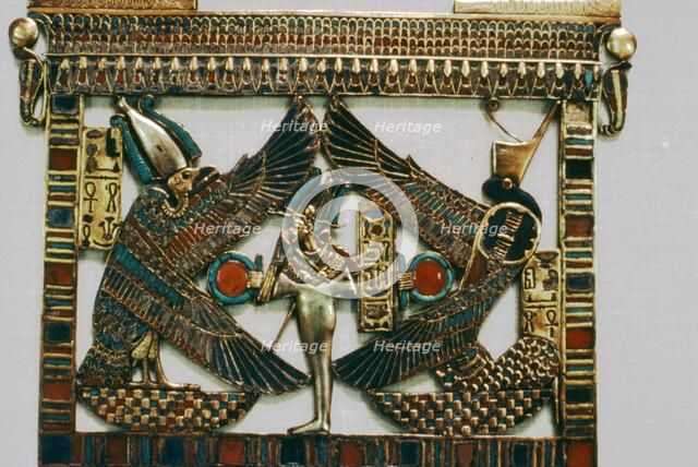 Pectoral Plaque from the Tomb of Tutakhamun,  New Kingdom, c1332BC-1323 BC Artist: Unknown.