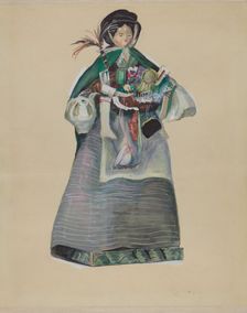 Peddler Doll, c. 1936. Creator: Mina Lowry