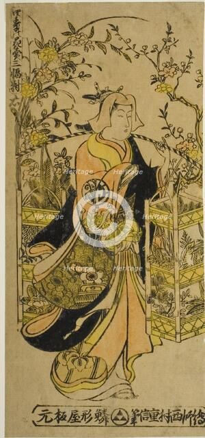 Peddler of Flowers of the Four Seasons - A Set of Three (Shiki no hanauri sanpukutsui), c. 1730s. Creator: Nishimura Shigenobu.