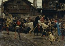 Peder Sunnanväder's and Mäster Knut's Ignominious Entry into Sthlm 1526, 1879. Creator: Carl Gustaf Hellqvist