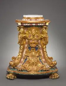 Pedestal, mid 1700s. Creator: Unknown