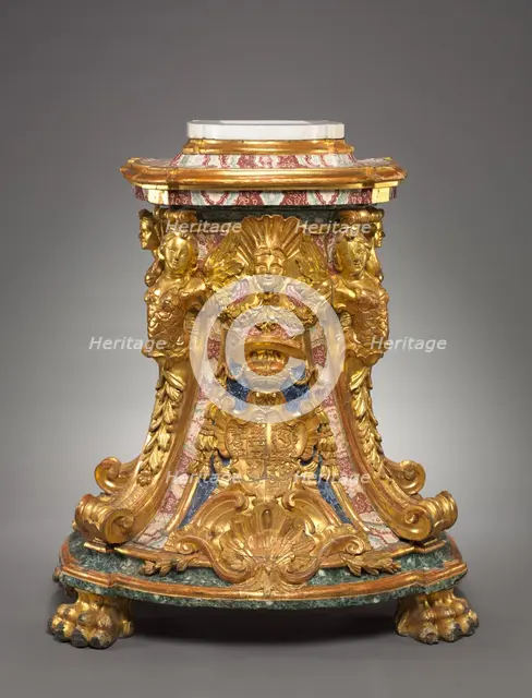 Pedestal, mid 1700s. Creator: Unknown.