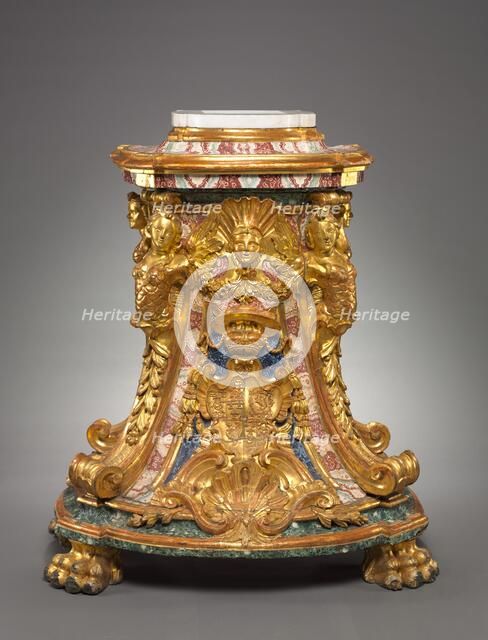 Pedestal, mid 1700s. Creator: Unknown.