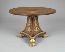 Pedestal Table, England, c. 1810. Creator: Unknown