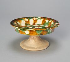 Pedestalled Dish, Tang dynasty (618-906), 8th century. Creator: Unknown
