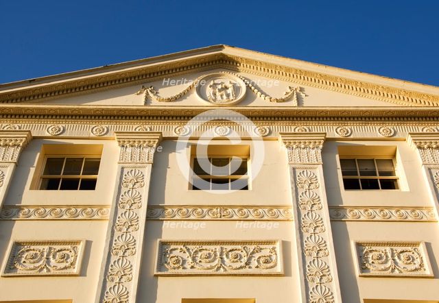 Pediment on the south elevation of Kenwood House, Hampstead, London, c2007. Artist: James O Davies.