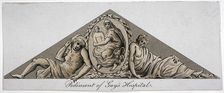 Pediment of Guy's Hospital, Southwark, London, c1800. Artist: Anon