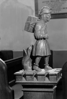 Pedlar pew end, Swaffham, Norfolk, 1964. Artist: Laurence Goldman