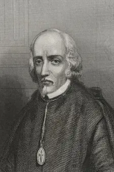 Pedro Calderón de la Barca, (1600-1681), Baroque Spanish writer of the Golden Age..., 1856. Creator: Charles Geoffroy