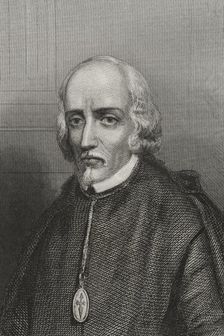 Pedro Calderón de la Barca, (1600-1681), Baroque Spanish writer of the Golden Age..., 1856. Creator: Charles Geoffroy