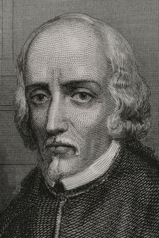 Pedro Calderón de la Barca, (1600-1681), Baroque Spanish writer of the Golden Age and Knight...1856. Creator: Charles Geoffroy
