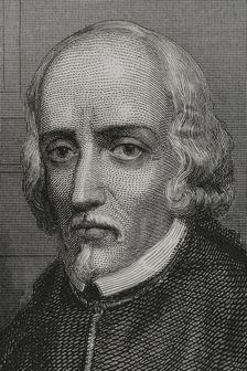 Pedro Calderón de la Barca, (1600-1681), Baroque Spanish writer of the Golden Age and Knight...1856. Creator: Charles Geoffroy