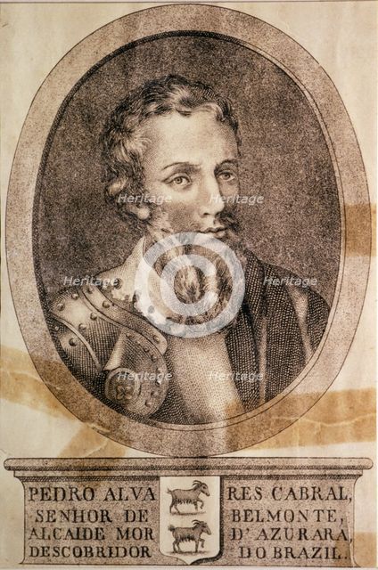 Pedro Alvares Cabral, lord of Belmonte (1460-1526), ??Portuguese navigator who discovered Brazil.…