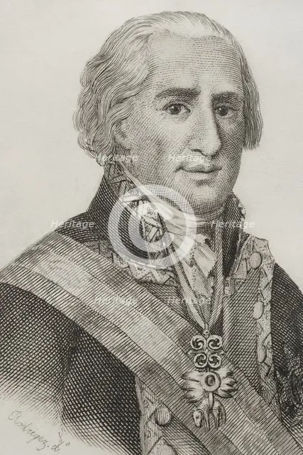 Pedro de Alcántara Téllez Girón y Pacheco (1755-1807), Spanish Lieutenant General, 1851. Creators: Martinez, Rodriguez.