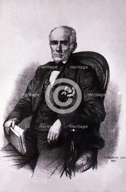 Pedro de Araujo Lima (1793-1870), Marquis of Olinda, lithography, 1857.