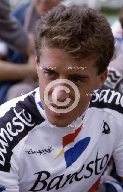 Pedro Delgado 'Perico' (1960 -), Spanish cyclist, photography, 1990.